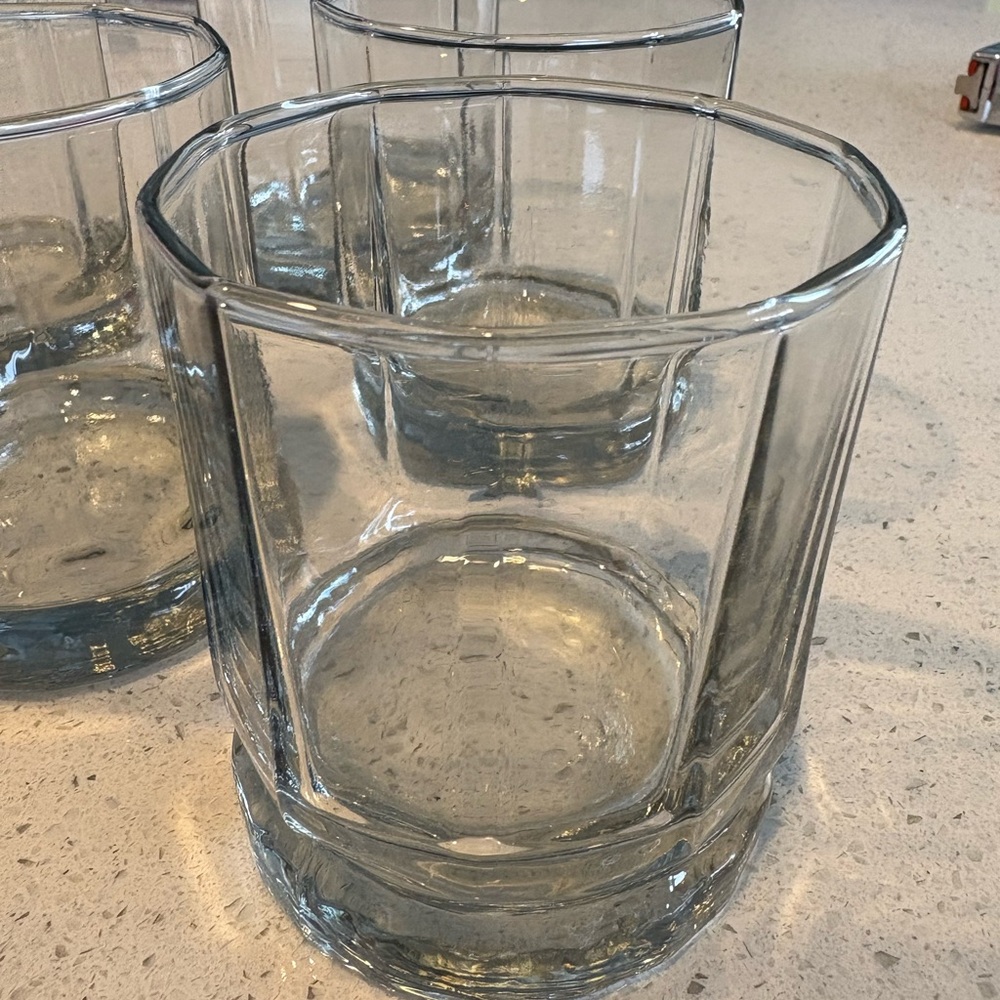 Set of 4 Anchor Hocking Essex Old Fashion Lowball Clear
